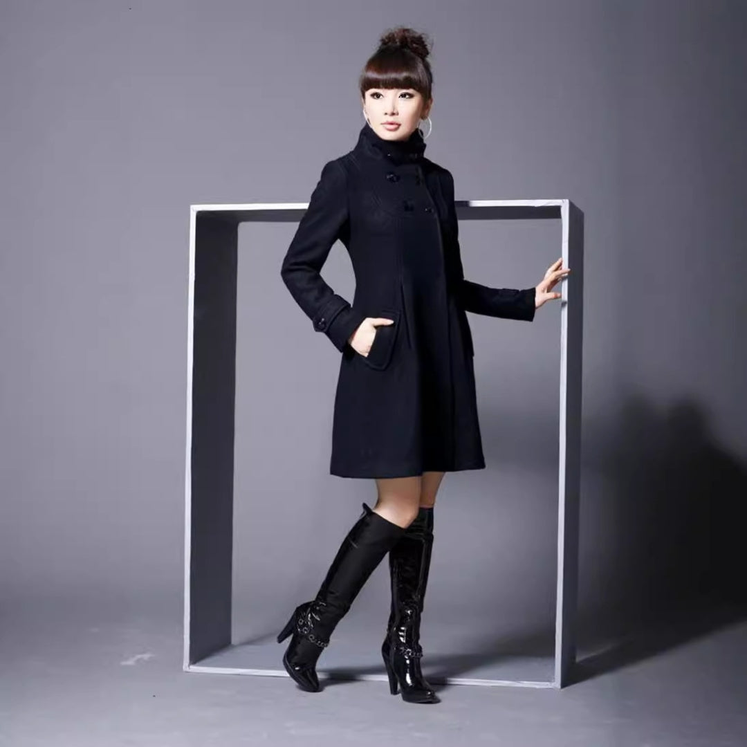 Celine | Wollmantel mit Kapuze